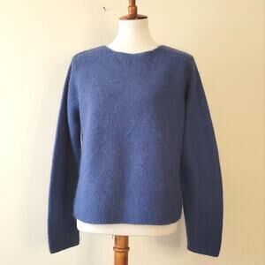 SBJ Mohair Blend Ribbed Relaxed Pullover Sweater